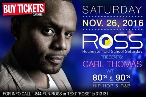 Log On Now To To Purchase Your Ticket For Carl Thomas