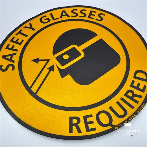 Safety Glasses Required Signs Anti Slip Floor Sticker Tradesafe