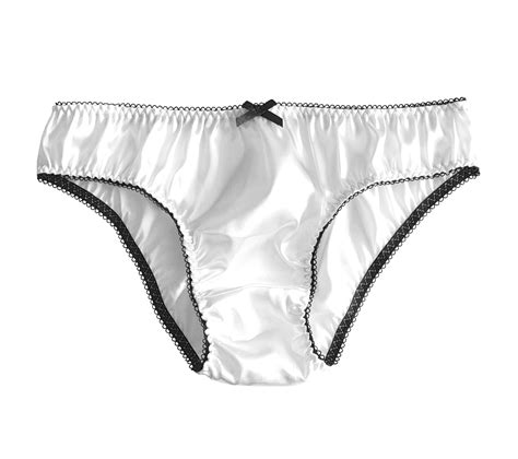 White Satin Frilly Sissy Panties Bikini Knicker Underwear Briefs Size 10 20 Ebay
