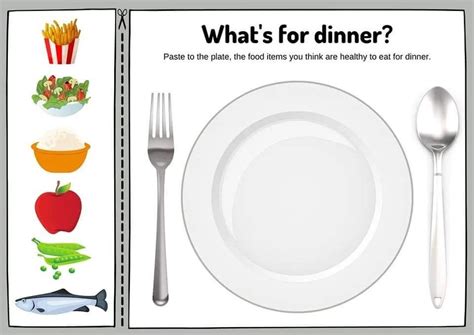 English Class Food Items Plates Dinner Healthy Tableware Licence