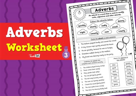 Adverbs Worksheet Teacher Resources And Classroom Games Teach This