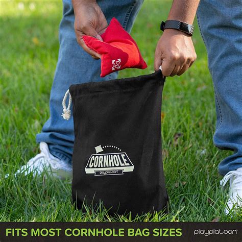 Play Platoon Cornhole Bag Holder Black Tote Bag For Carrying Corn H