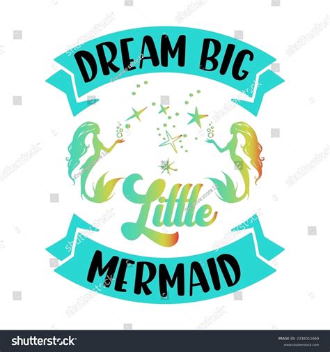 Mermaid T Shirt Design Mermaid Svg Design Royalty Free Stock Vector