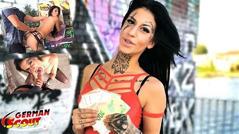 German Scout Face Tattoo Teen Mina Talk To Public Sex At Street