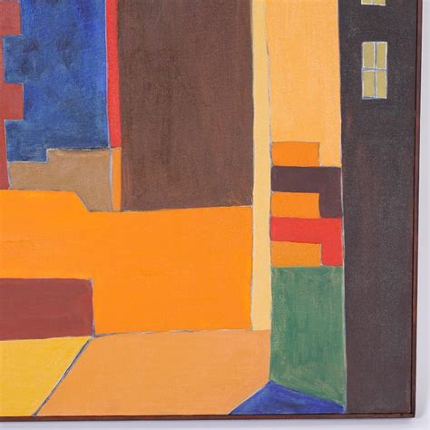 Colorful Modernist Painting On Canvas For Sale At 1stdibs