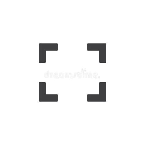 Full Screen Button Line Icon Stock Vector Illustration Of Sign Icon