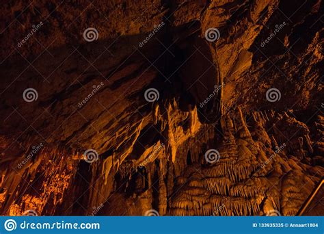 Cave Dim Stone Textureunderground Landscape Of Stalactites Alanya