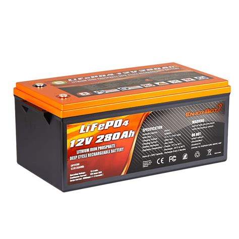 Enjoybot Lifepo4 Battery 12v 280ah Lithium Battery Built In 200a Bms