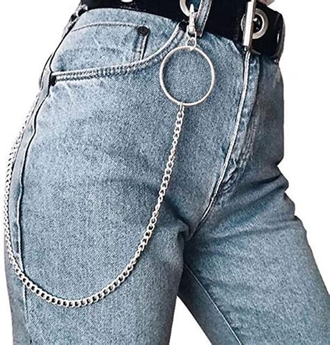 Beiswe Punk Style Wallet Belt Chain Pants Jeans Hipster Keychain Hip
