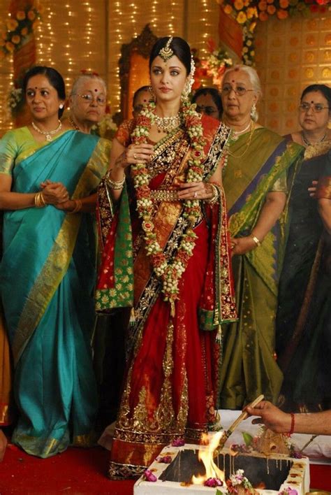 aishwarya rai s south indian style godh bharai south indian wedding saree bollywood wedding