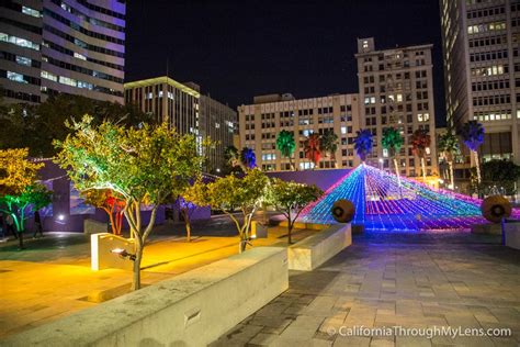 Christmas Lights Walking Tour In Downtown Los Angeles California