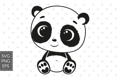 Cute Baby Panda Svg Png Eps 1229742 Svgs Design Bundles