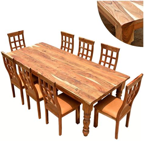 Choose the dining room table design that defines your family's style and character. Rustic Furniture Farmhouse Solid Wood Dining Table Chair Set