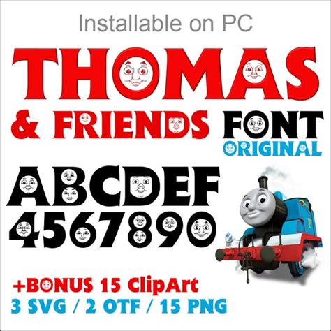 Thomas And Friends Font Svg Train Thomas Font Otf By Hotfont On