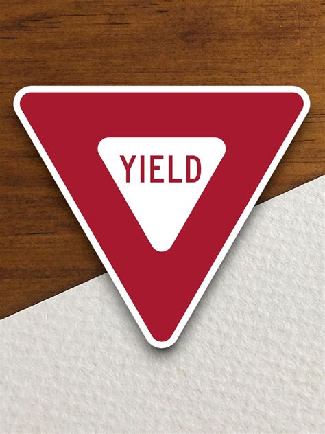 Yield Sign Sticker Road Sign Sticker Travel Sticker Laptop Etsy