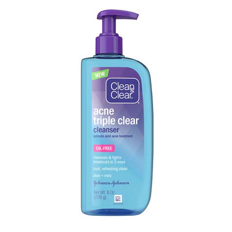 Clean And Clear Acne Triple Clear Liquid Facial Cleanser Acne Prone Skin