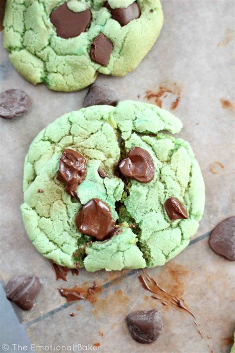 Mint Chocolate Chip Cookies The Emotional Baker