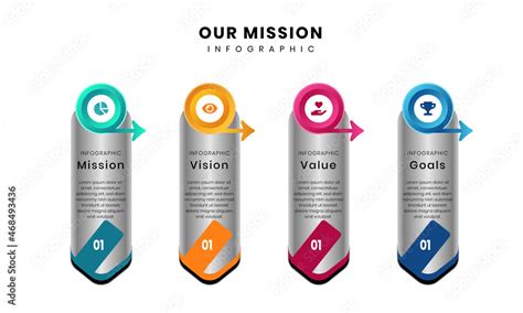 Gradient Our Mission Infographics Free Vector Stock Vector Adobe Stock
