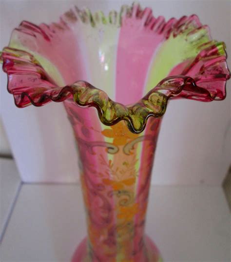 Tall Moser Rainbow Glass Vase Collectors Weekly