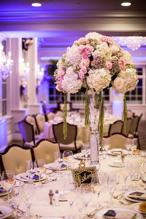 Tall Ivory And Blush Centerpiece