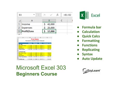 Microsoft Excel Beginners Course 303 Formulas Functions And