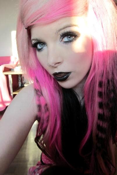 German Scene Queen Emo Girl Ira Vampira Pink Blue Purple Black Hair Emo Photo