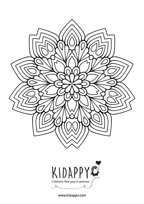 Dessins gratuits a colorier coloriage mandalas fleurs a. Mandala fleur - Kidappy