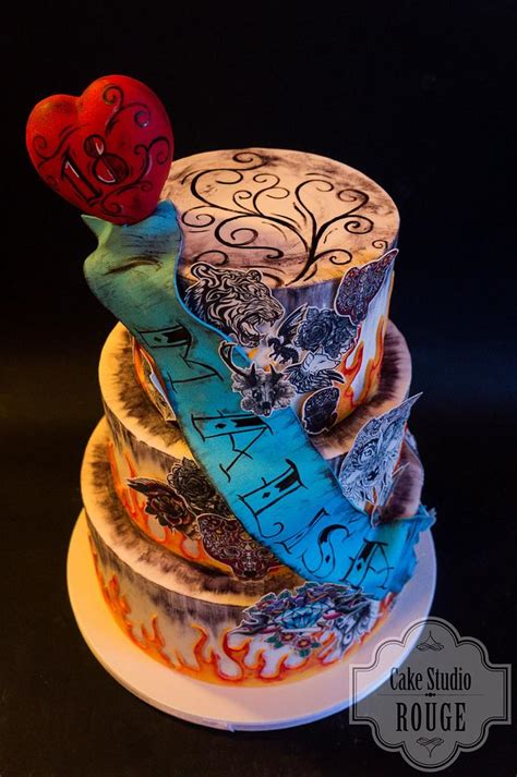 Tattoo Cake Decorated Cake By Ceca79 Cakesdecor