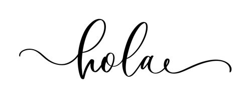 Hola Lettering Inscription On Spanish Vector Text For Print On Shirt