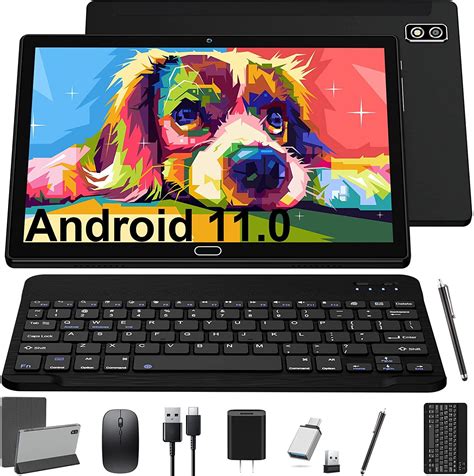 Feonal 10 Inch Tablet Android 11 Tablets With Keyboard 4gb 64gb Storage