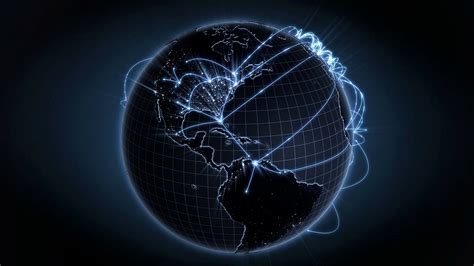 Growing Network Connection Around The World Global Internet Concept