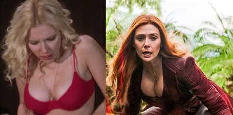 Cleavage Battle Scarlett Johansson Vs Elizabeth Olsen Rcelebbattles