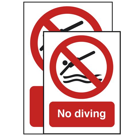300 X 400mm No Diving Safety Sign