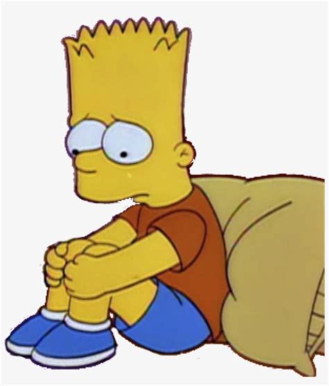 Sad Simpsons And Bart Image Sad Bart Simpson Png 500x378 Png