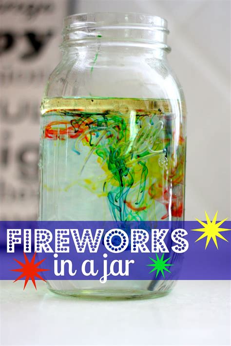 Fireworks In A Jar Science Experiments Kids Science For Kids New