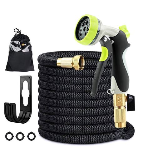 50 Ft Garden Hose Expandable Water Hose With 34 Solid Brass Fittings