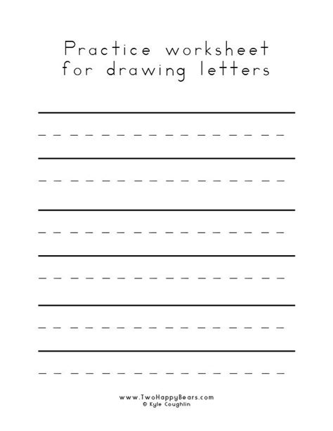 Blank Handwriting Worksheets For Kindergarten Pdf Kidsworksheetfun