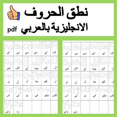 حروف الانجليزي بالعربي