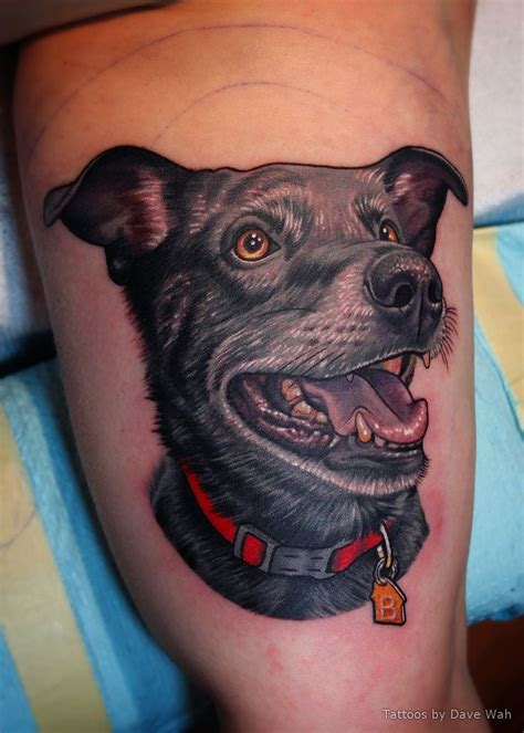 Dave Wah Tattoo Artist Stephanies Dog Portrait Tattoo Dog