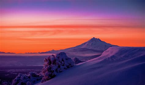 Mt Jefferson Winter Sunset By Michael Kinnaman On 500px Winter