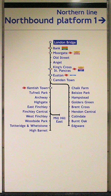 London Bridge Underground Station Mid 1990s Line Diagram Flickr