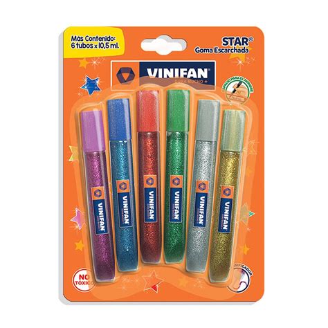 Goma Escarchada Vinifan 105 Ml X 6 Colorespe