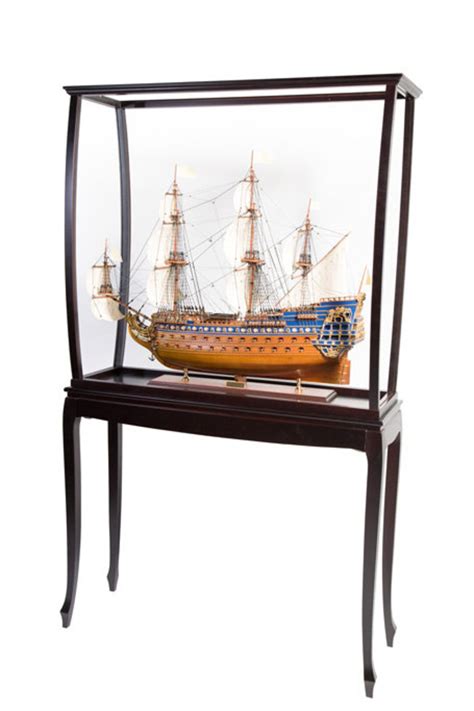 Hardwood Display Case Cabinet For Tall Ships Sailing Ships Scale Models