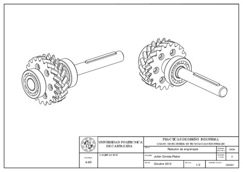 Planos de fabricación de piezas mecánicas Ejercicios de Dibujo