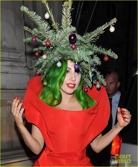 photo lady gaga dresses as christmas tree after capital fm ball 06 photo 3007984 just jared