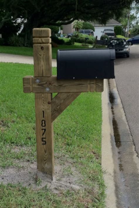 6x6 Handmade Single Treated Mailbox Post Etsy
