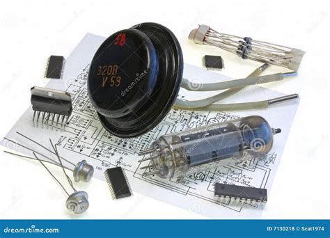 Radio Components On The Scheme Stock Photo Image Of Type Parts 7130218