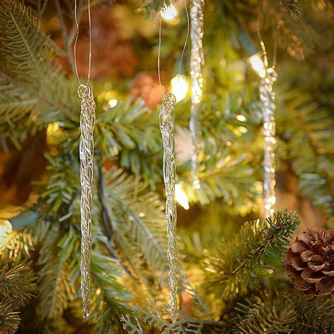 Glass Icicle Ornaments Set Of 12 By Kurt Adler Uk Kitchen And Home