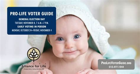 Pro Life Voter Guide Texas Alliance For Life Pro Life Voter Guide