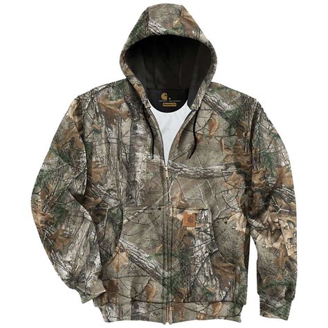 Carhartt Mens Midweight Camo Hooded Zip Front Sweatshirt Moosejaw